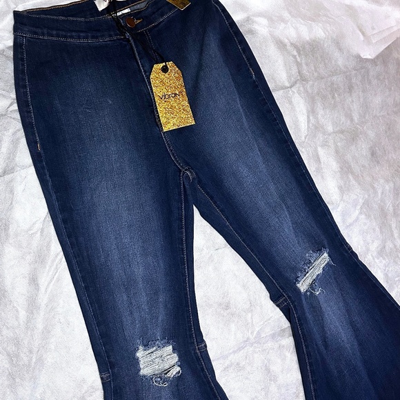 NEW! NWT! Wide Leg Vibrant MIU Jeans - Picture 7 of 12
